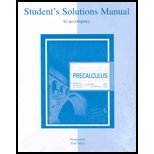 Student Solutions Manual to Accompany Precalculus: Functions And Graphs