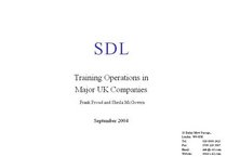 Training Operations in Major UK Companies