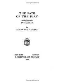 The Fate of the Jury an Epilogue to Domesday Book