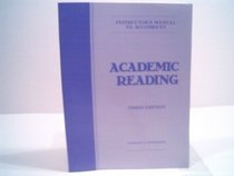 Instructor's Manual to McWhorter Accompany Academic Reading
