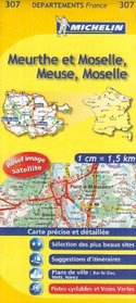 Meurthe et Moselle, Meuse, Moselle 1:150,000 Road Map #307