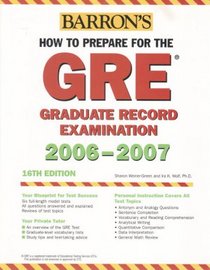 Barron's How to Prepare for the GRE: Graduate Record Examination
