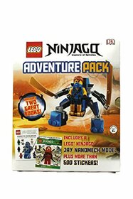 Lego Ninjago Boxed Set Includes Character Encyclopedia, 500 Stickers Collection, Jay Nanomech Building Toy