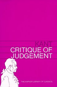 Critique of Judgement (Hafner Library of Classics)