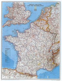 France and the Low Countries: Tubed (NG Country & Region Maps)