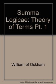 Summa Logicae: Theory of Terms Pt. 1