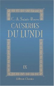 Causeries du lundi: Tome 9 (French Edition)