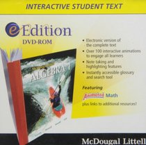 eEdition (Interactive Student Text) DVD-ROM for Algebra 1 (McDougal Littell)
