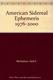 American Sidereal Ephemeris 1976-2000