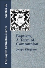 Baptism, A Term of Communion