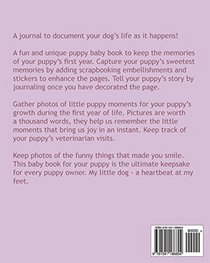 My Puppy's First Year Scrapbook and Journal: Dog Health Records and Memory Book (Keepsake Book)