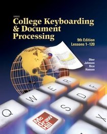 Gregg College Keyboarding  Document Processing (Gdp), Take Home Version, Kit 3 for Word 2003: Lessons 1-120