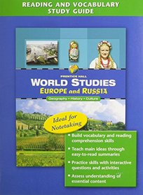 Prentice Hall World Studies (Europe and Russia, Reading and Volcabulary Study Guide)