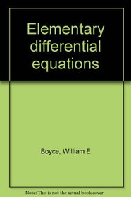 Elementary Differential Equations