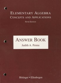 Elementary Algebra: Concepts and Applications : Answer Book
