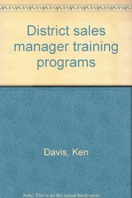 District sales manager training programs