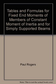 Tables and Formulas for Fixed End Moments of Members of Constant Moment of Inertia and for Simply Supported Beams