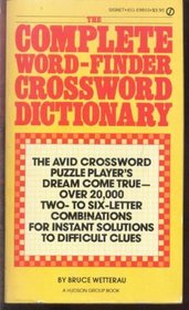 The Complete Word Finder Crossword Dictionary (Signet Books)