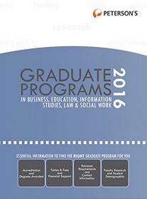 Graduate Programs in Business, Education, Information Studies, Law & Social Work 2016