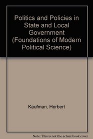 Politics and Policies in State and Local Governments