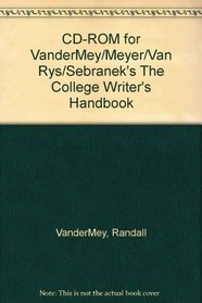 <i>the College Writer</i> Cd: For Samples: Used with ...VanderMey-The College Writer