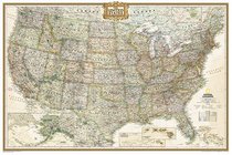 United States Executive Poster Size Wall Map (tubed)