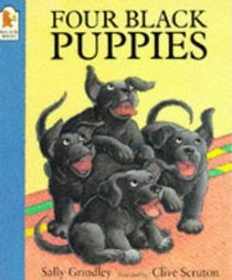 Four Black Puppies