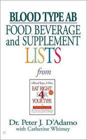 Blood Type AB Food, Beverage and Supplemental Lists (Food, Beverage and Supplement)