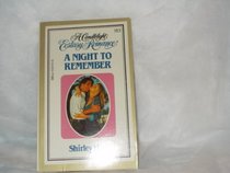 A Night to Remember (Candlelight Ecstasy Romance, No 183)