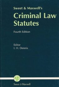 Sweet  Maxwell's Criminal Law Statutes