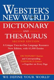 Webster's New World Dictionary and Thesaurus (2nd Ed)