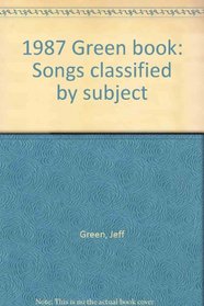 1987 Green book: Songs classified by subject