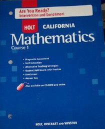 Course 1 Are You Ready? Intervention and Enrichment (HOLT CALIFORNIA Mathematics)
