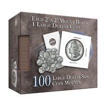 Large Dollar Size Coin Mount: 100 Count