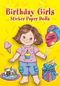 Birthday Girls Sticker Paper Dolls