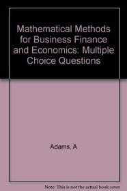 Mathematical Methods for Business Finance and Economics: Multiple Choice Questions