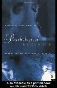 Psychological Research: Innovative Methods and Strategies (Lecture Notes in Statistics; 109)