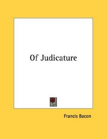 Of Judicature