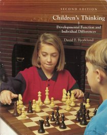 Children's Thinking: Developmental Function and Individual Differences (Psychology)