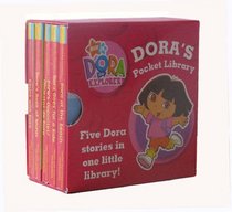 Dora's Pocket Library: WITH Dora's Opposites AND Count with Dora AND Dora Goes for a Ride AND Dora's Book of Words AND Dora at the Beach (Dora the Explorer)
