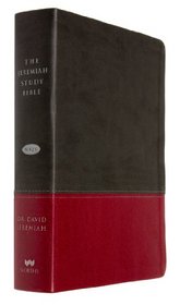 The Jeremiah Study Bible, NKJV: Charcoal/Burgundy LeatherLuxe(TM)