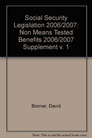 Social Security Legislation 2006 / 2007 Supplement (v. 1)