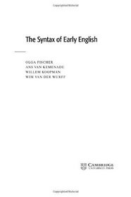 The Syntax of Early English (Cambridge Syntax Guides)