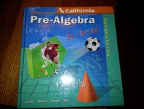 California Pre-Algebra Teacher Edition