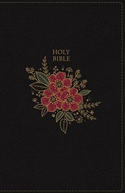 KJV, Deluxe Reference Bible, Super Giant Print, Leathersoft, Black, Red Letter Edition, Comfort Print