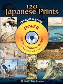 120 Japanese Prints CD-ROM and Book (Full-Color Electronic Design Series)