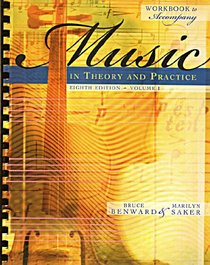 Workbook t/a Music in Theory and Practice, Volume I