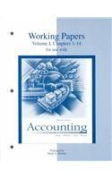 Working Papers Volume 1 Chapters 1 to 14 to accompany Accounting: The Basis for Business Decisions