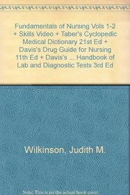 Fundamentals of Nursing Vols 1-2 + Skills Video + Taber's Cyclopedic Medical Dictionary 21st Ed + Davis's Drug Guide for Nursing 11th Ed + Davis's Comprehensive ... Handbook of Lab and Diagnostic Tests 3rd Ed