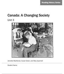 Canada: A Changing Society, Unit 3